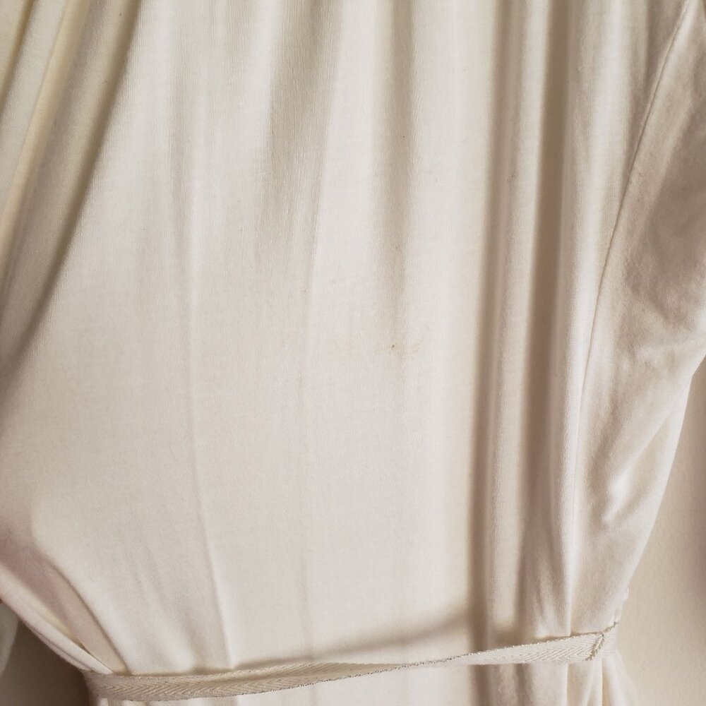 Anthropologie Tiny Embroidered Dress L Ivory Knit Belted Tunic - Picture 11 of 12